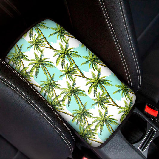 Palm Tree Tropical Pattern Print Car Center Console Cover
