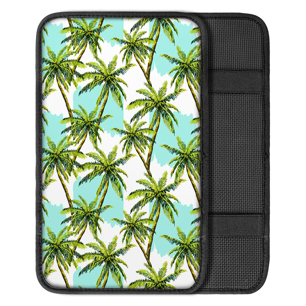 Palm Tree Tropical Pattern Print Car Center Console Cover