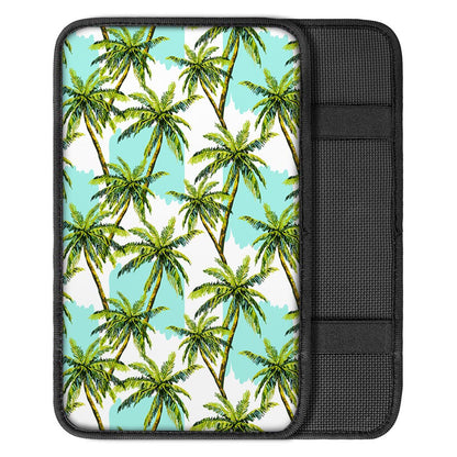 Palm Tree Tropical Pattern Print Car Center Console Cover