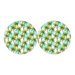 Palm Tree Tropical Pattern Print Car Coasters