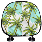 Palm Tree Tropical Pattern Print Car Headrest Covers