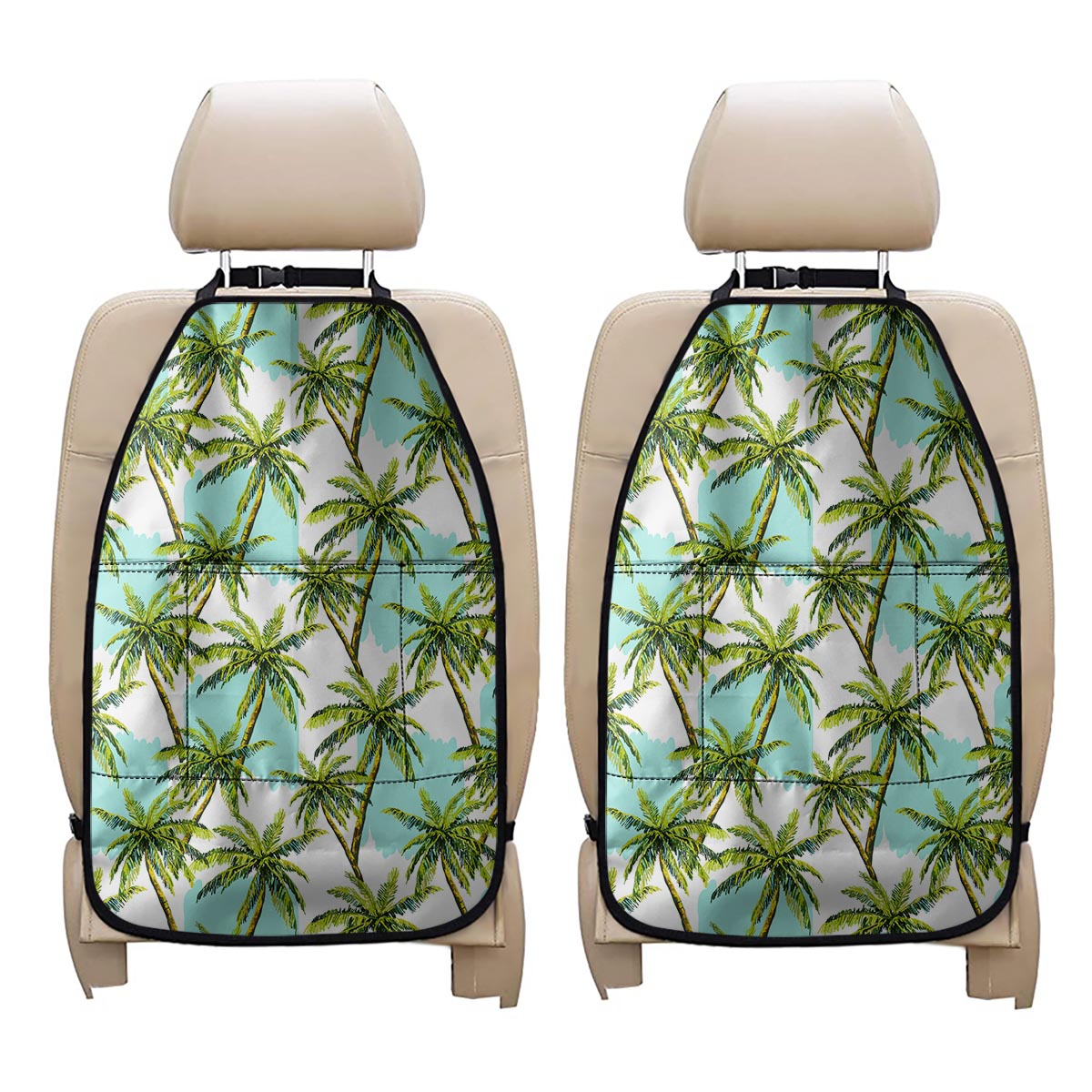 Palm Tree Tropical Pattern Print Car Seat Organizers