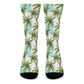 Palm Tree Tropical Pattern Print Crew Socks
