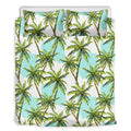 Palm Tree Tropical Pattern Print Duvet Cover Bedding Set