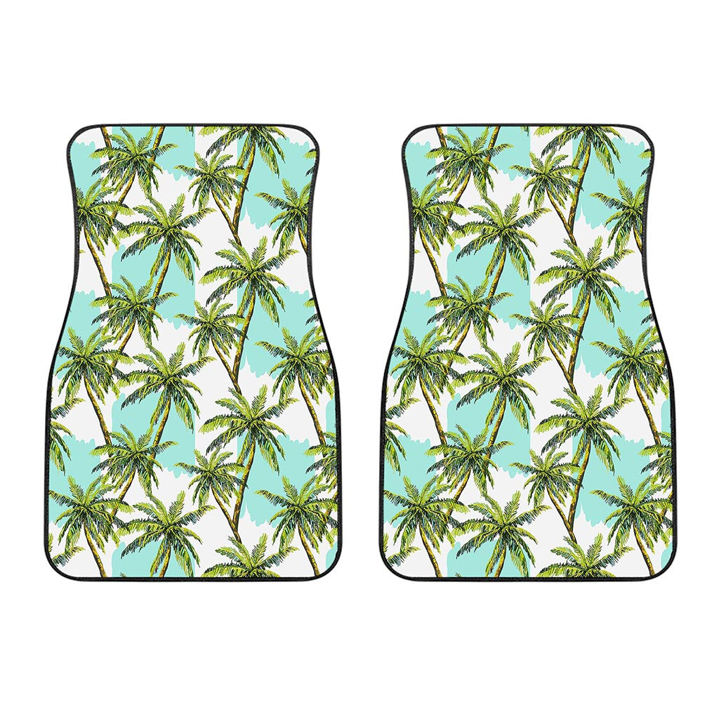 Palm Tree Tropical Pattern Print Front Car Floor Mats