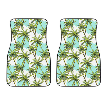 Palm Tree Tropical Pattern Print Front Car Floor Mats