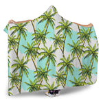 Palm Tree Tropical Pattern Print Hooded Blanket