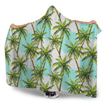 Palm Tree Tropical Pattern Print Hooded Blanket