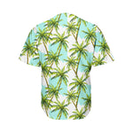 Palm Tree Tropical Pattern Print Men's Baseball Jersey