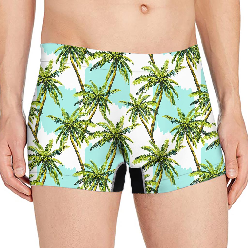 Palm Tree Tropical Pattern Print Men's Boxer Briefs