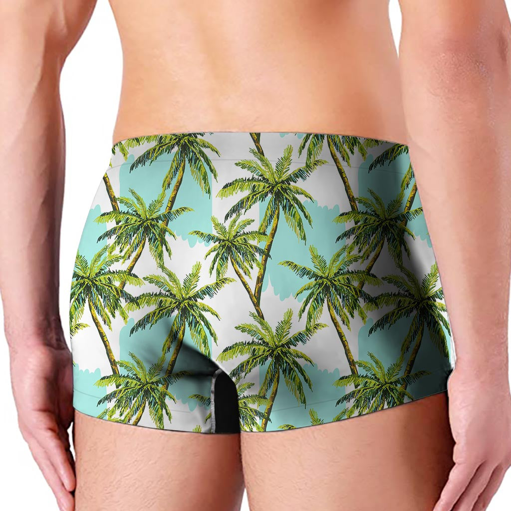 Palm Tree Tropical Pattern Print Men's Boxer Briefs