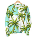 Palm Tree Tropical Pattern Print Men's Crewneck Sweatshirt