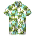 Palm Tree Tropical Pattern Print Men's Short Sleeve Shirt