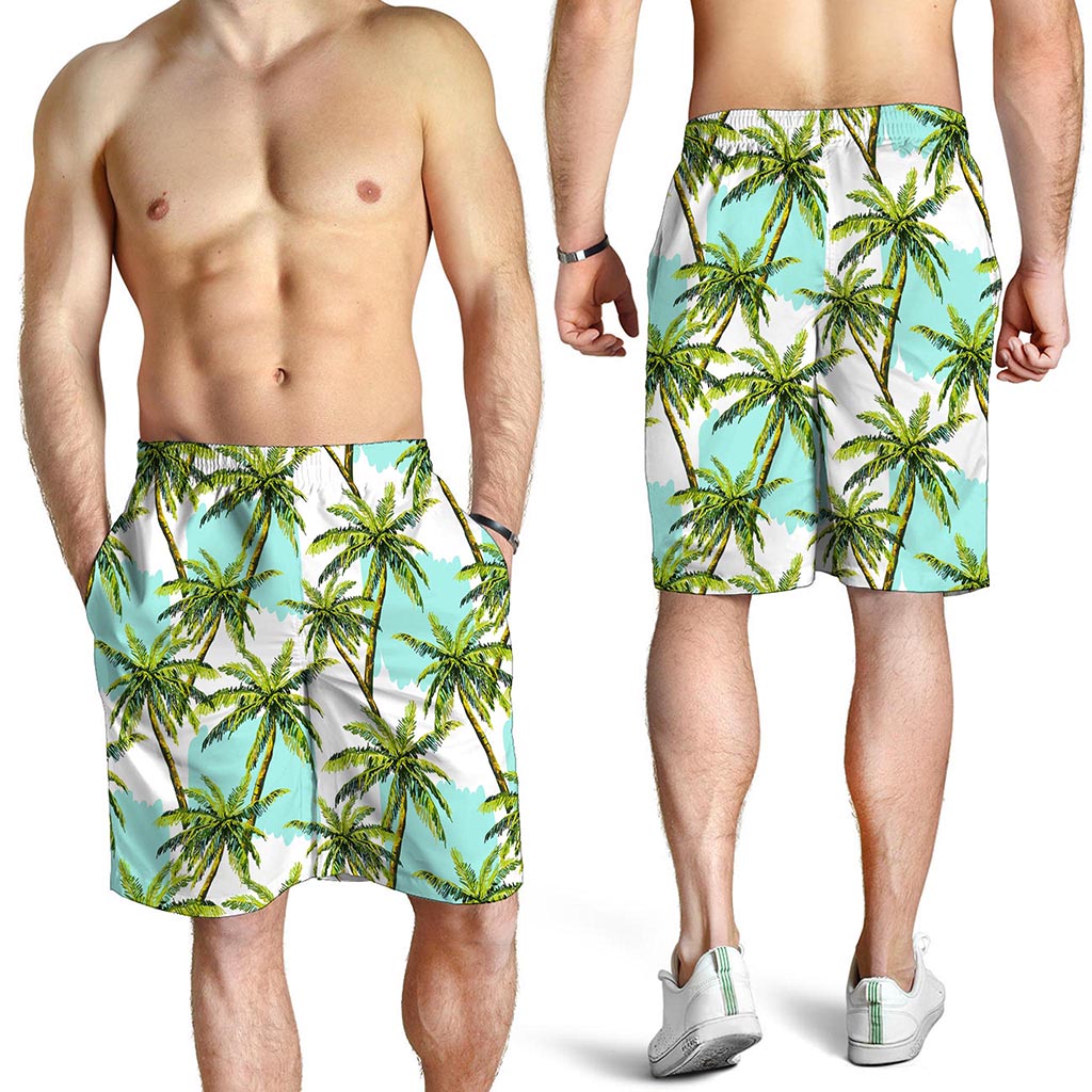 Palm Tree Tropical Pattern Print Men's Shorts