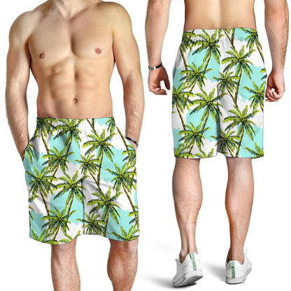Palm Tree Tropical Pattern Print Men's Shorts
