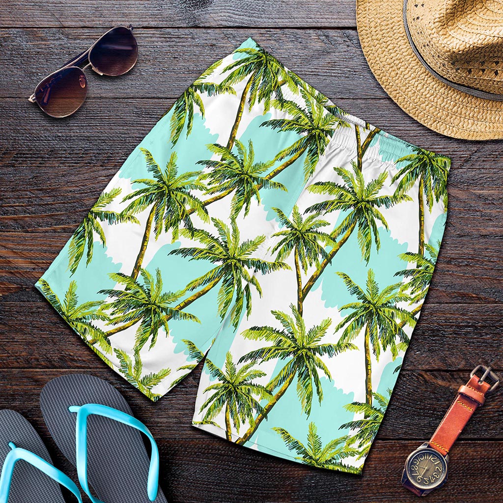 Palm Tree Tropical Pattern Print Men's Shorts