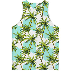 Palm Tree Tropical Pattern Print Men's Tank Top