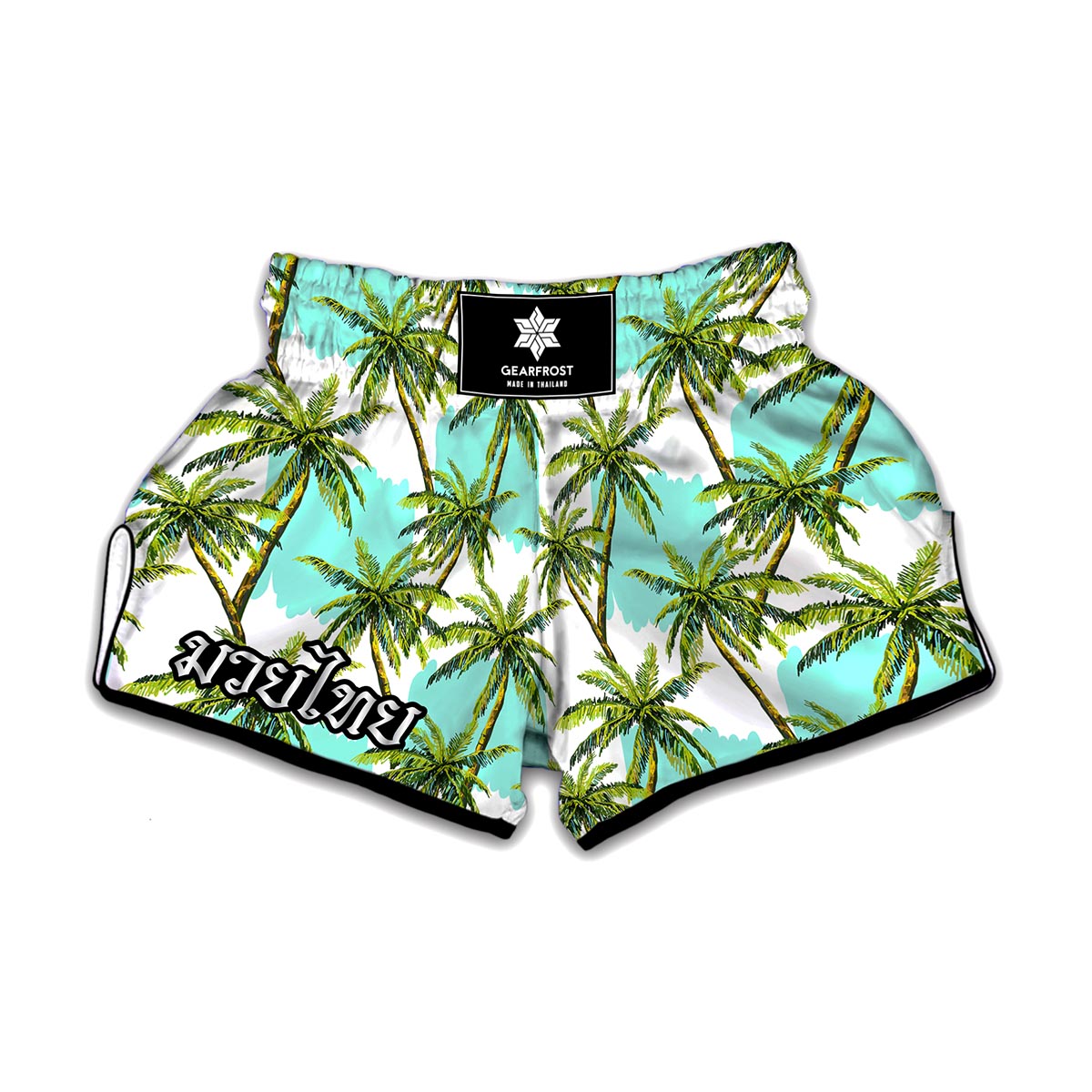 Palm Tree Tropical Pattern Print Muay Thai Boxing Shorts