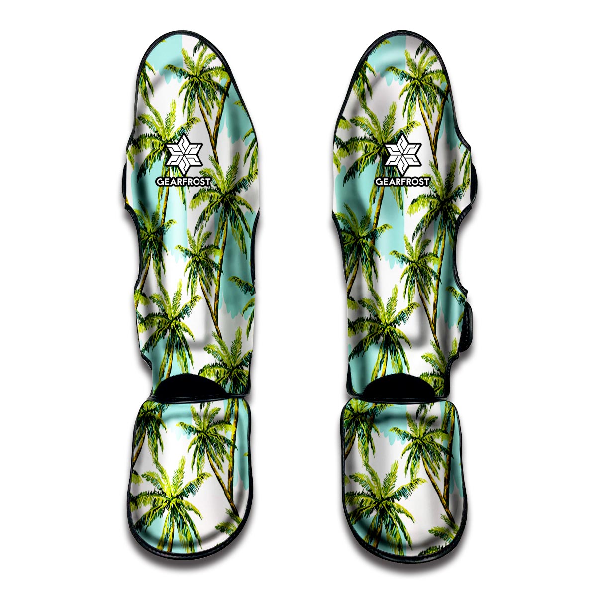 Palm Tree Tropical Pattern Print Muay Thai Shin Guard