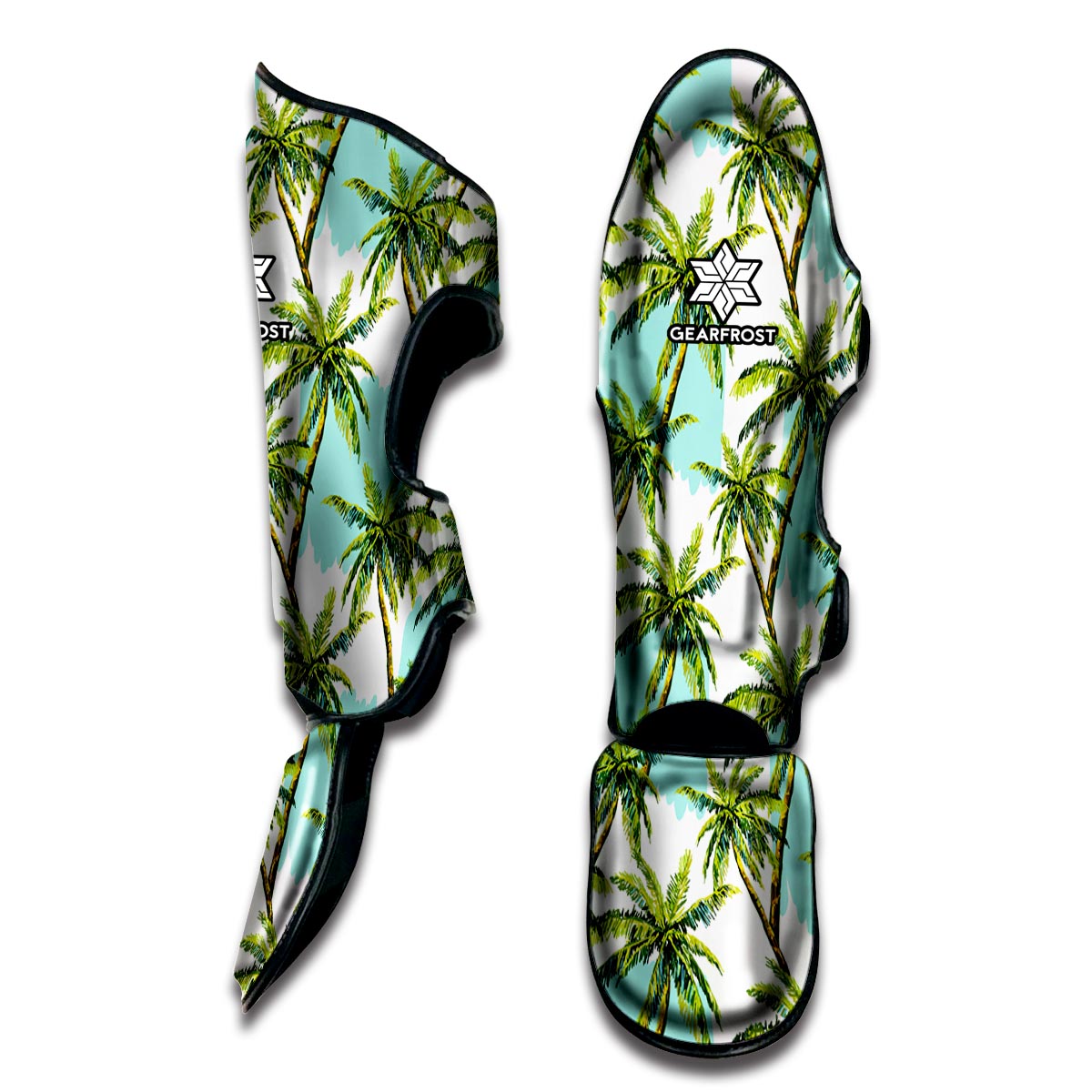 Palm Tree Tropical Pattern Print Muay Thai Shin Guard