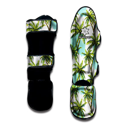 Palm Tree Tropical Pattern Print Muay Thai Shin Guard