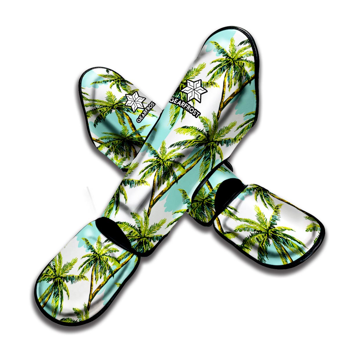 Palm Tree Tropical Pattern Print Muay Thai Shin Guard