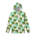 Palm Tree Tropical Pattern Print Pullover Hoodie