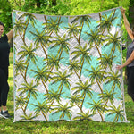 Palm Tree Tropical Pattern Print Quilt