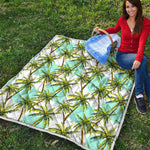 Palm Tree Tropical Pattern Print Quilt