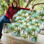Palm Tree Tropical Pattern Print Quilt
