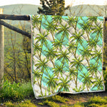 Palm Tree Tropical Pattern Print Quilt