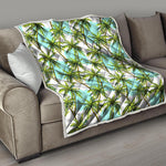 Palm Tree Tropical Pattern Print Quilt