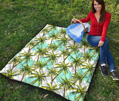 Palm Tree Tropical Pattern Print Quilt