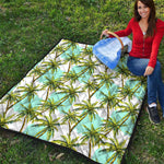 Palm Tree Tropical Pattern Print Quilt