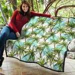 Palm Tree Tropical Pattern Print Quilt