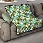 Palm Tree Tropical Pattern Print Quilt