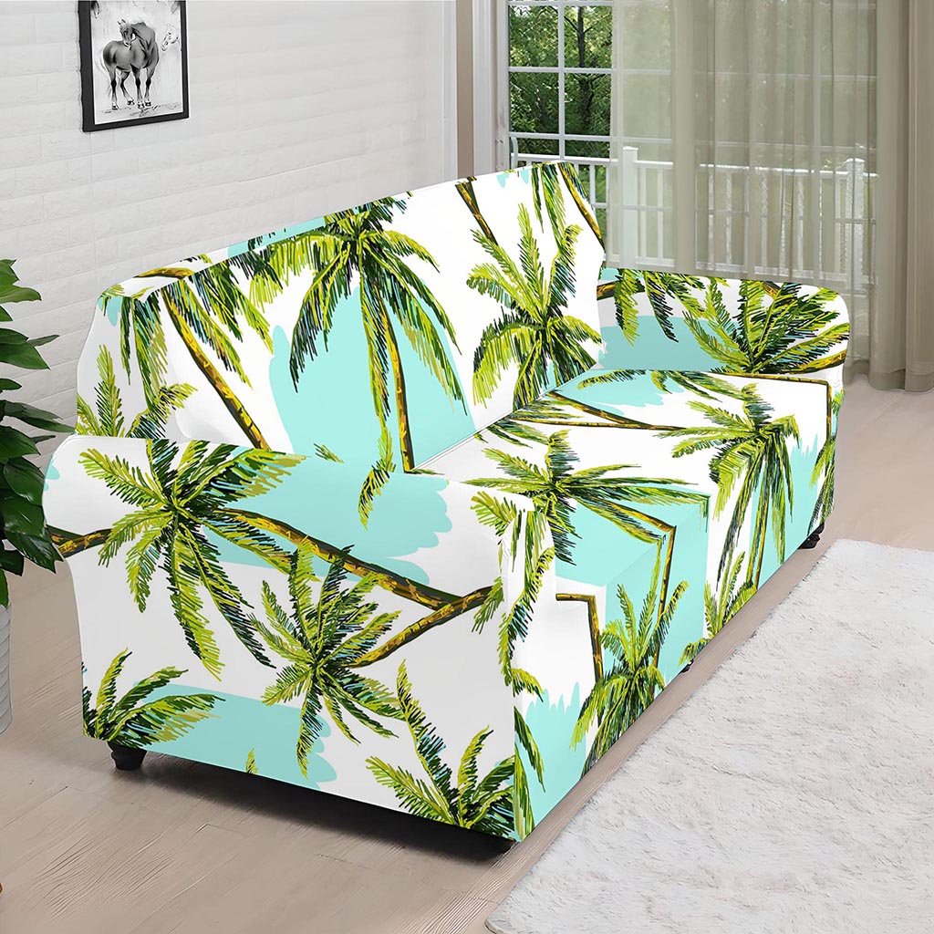Palm Tree Tropical Pattern Print Sofa Cover