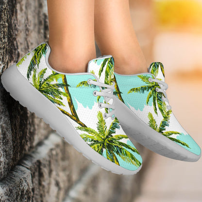 Palm Tree Tropical Pattern Print Sport Shoes GearFrost