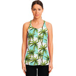 Palm Tree Tropical Pattern Print Women's Racerback Tank Top