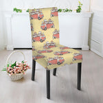 Panda Firefighter And Cat Pattern Print Dining Chair Slipcover