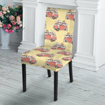 Panda Firefighter And Cat Pattern Print Dining Chair Slipcover