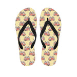 Panda Firefighter And Cat Pattern Print Flip Flops