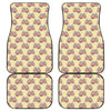 Panda Firefighter And Cat Pattern Print Front and Back Car Floor Mats