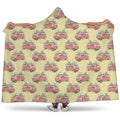 Panda Firefighter And Cat Pattern Print Hooded Blanket