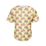 Panda Firefighter And Cat Pattern Print Men's Baseball Jersey