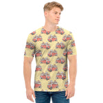 Panda Firefighter And Cat Pattern Print Men's T-Shirt