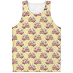 Panda Firefighter And Cat Pattern Print Men's Tank Top