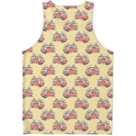 Panda Firefighter And Cat Pattern Print Men's Tank Top