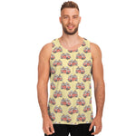 Panda Firefighter And Cat Pattern Print Men's Tank Top