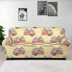 Panda Firefighter And Cat Pattern Print Sofa Cover